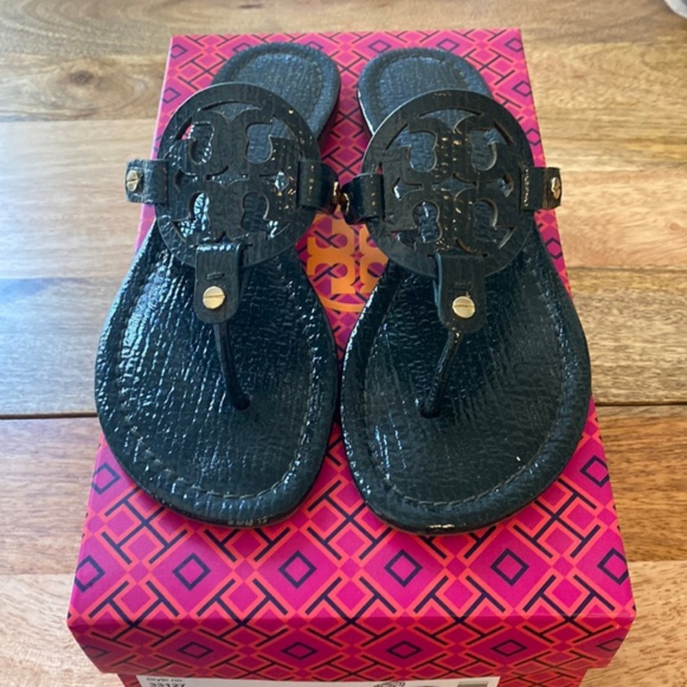 Jitney Green Tory Burch Miller Sandals
